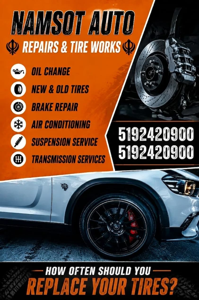 Namsot brake repair and tire service poster